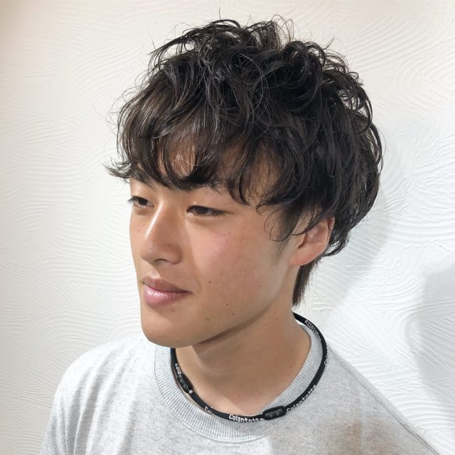 【メンズパーマ】大学生オシャンヘアならコレ！パーマとカラーで男前にします☆ LOG HAIR[ログヘアー] 広島市安佐南区山本のヘアサロン