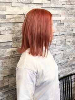 【ハイトーン】春のブリーチオンカラー！レッドオレンジの派手髪カラー☆