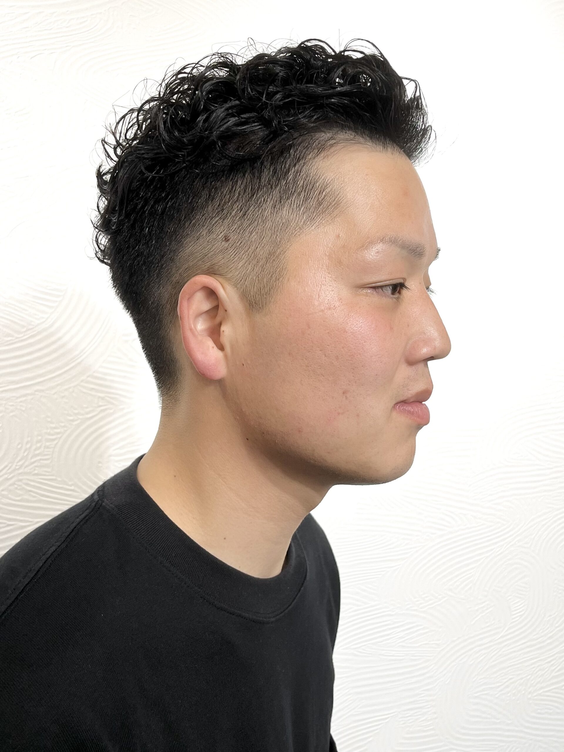 【メンズ】伸ばしかけの短めショートからでもかけられるカーリーパーマ☆
