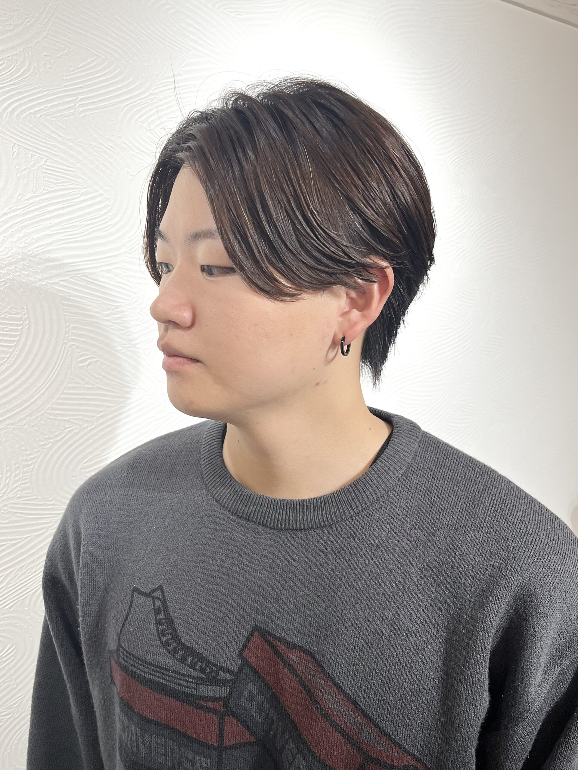 【メンズ】センターパートと寒色系カラー☆