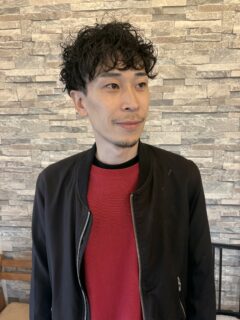 【メンズ】ミックスパーマでイレギュラーな質感と動きを取り入れたメンズデザインパーマ☆